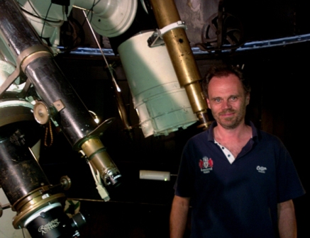 Author Andy Lloyd at the Godlee Observatory