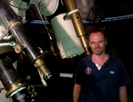 Author Andy Lloyd at the Godlee Observatory